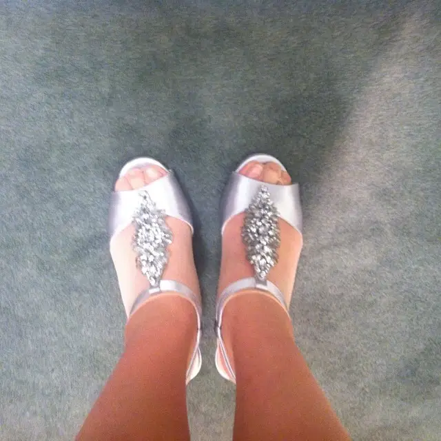 Like the heels I've chosen to go with the Elsa dress?️ competition on Friday! #frozen #letitgo