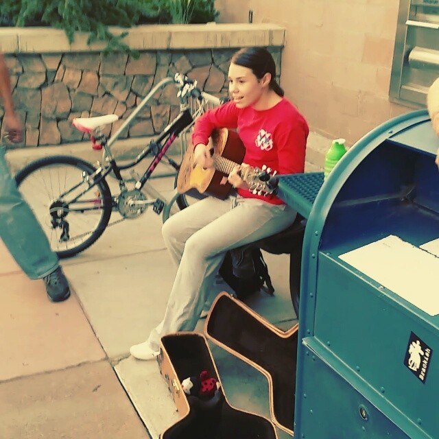 A man was singing outside City Market this evening. He was nice enough to let sit down and jam with him a little. #LeahThompson #Leah #LeahThompsonMusic Dillons #Colorado