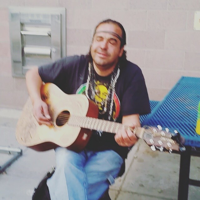 Leah have Bob's guitar back whereby he commenced to sit down and set fire to that guitar. Why is it street musicians are often more talented than radio superstars? The guy was nothing short of a professional. #Silverthorne #Colorado #guitar #LeahThompsonMusic #LeahThompson