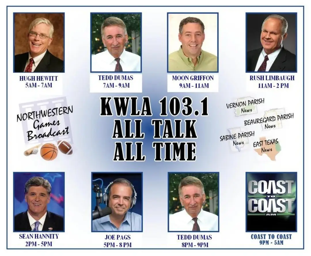 NEWSFLASH! I will be on the radio tomorrow morning from 7:30am-8:00am on the Tedd Dumas show.  You can tune in on the following radio stations:

KWLV 107.1 in Many, LA
KZBL 100.7 FM in Natchitoches, LA
KVCL 92.1 in Winnfiled, LA
KWLA 103.1 in Leesvile, LA
KTHP 103.9 in Hemphll, TX

If you want to watch it online you can see it on the link below ↓↓↓
www.kwla1031.com

#surefire #DeRidder #Leesville #FortPolk #weregonnafindourway #classof2020 #graduation #graduation2020 #2020seniors
